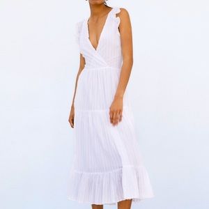 Zara XS White Midi Dress 3666/152